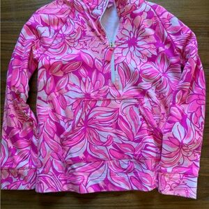 Lilly Pulitzer Girls’ 1/4 Zip Pullover in Pink